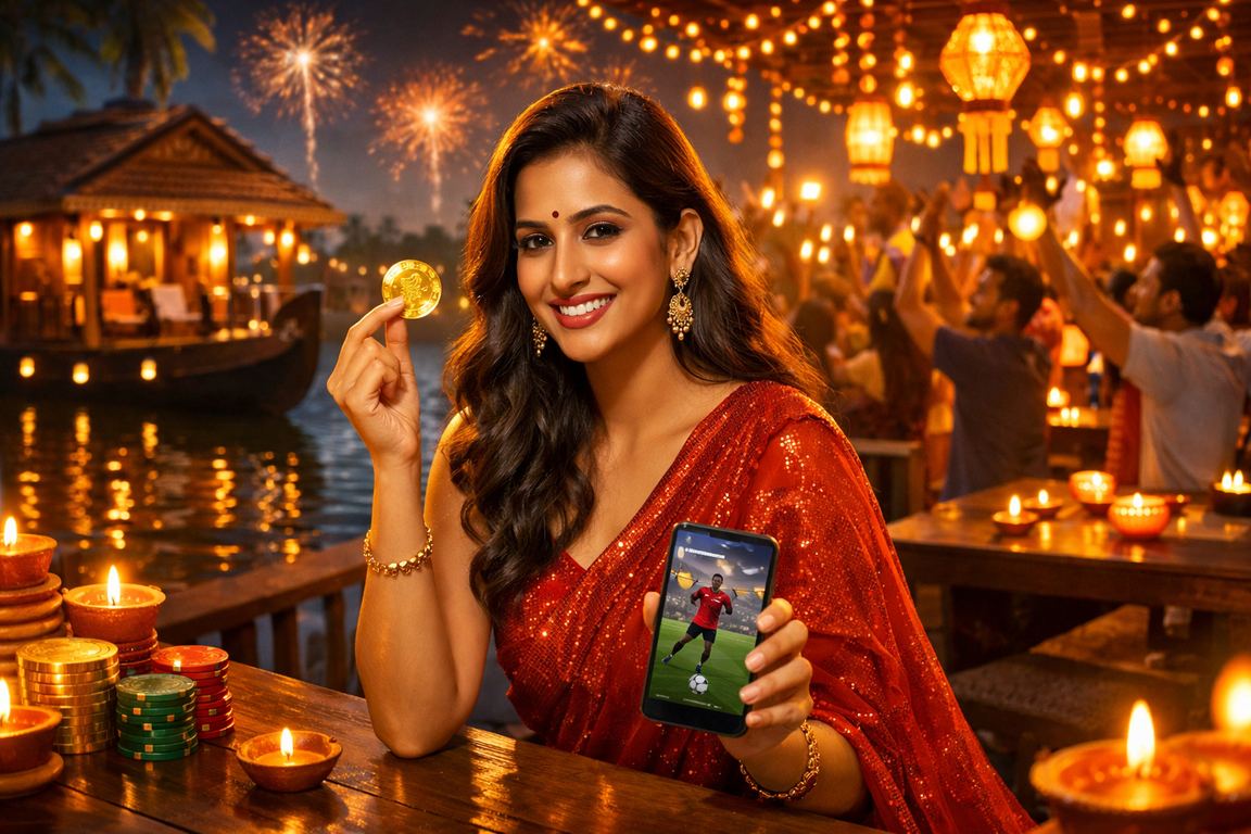 Kerala players enjoying casino slots during Diwali festival